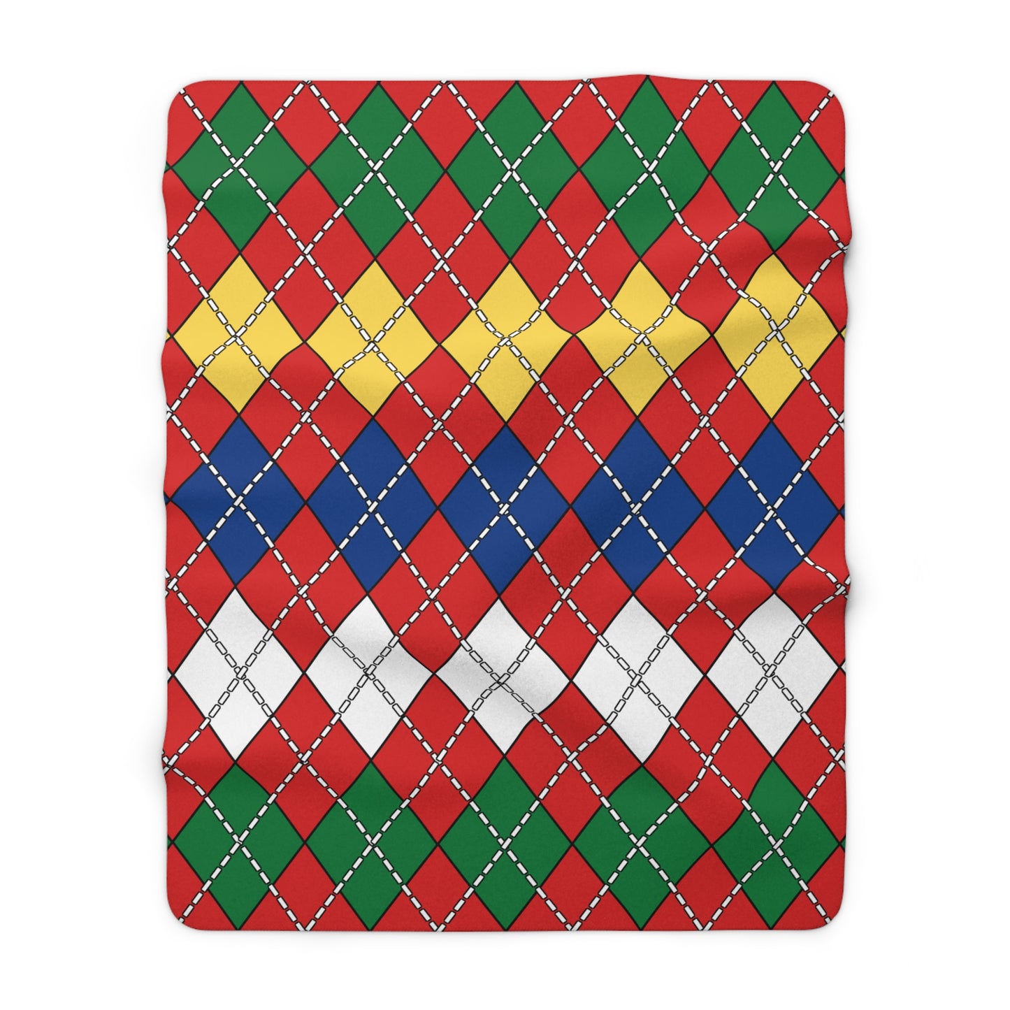 Seychelles Retro Argyle Blanket Throw