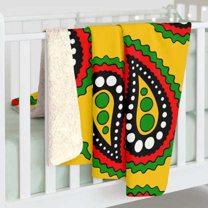 Mozambique Retro Paisley Blanket Throw