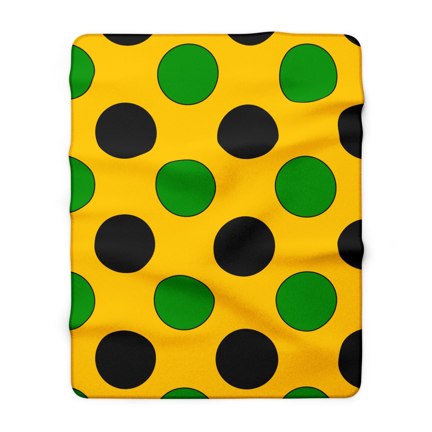 Jamaica Retro Polka Dots Blanket Throw
