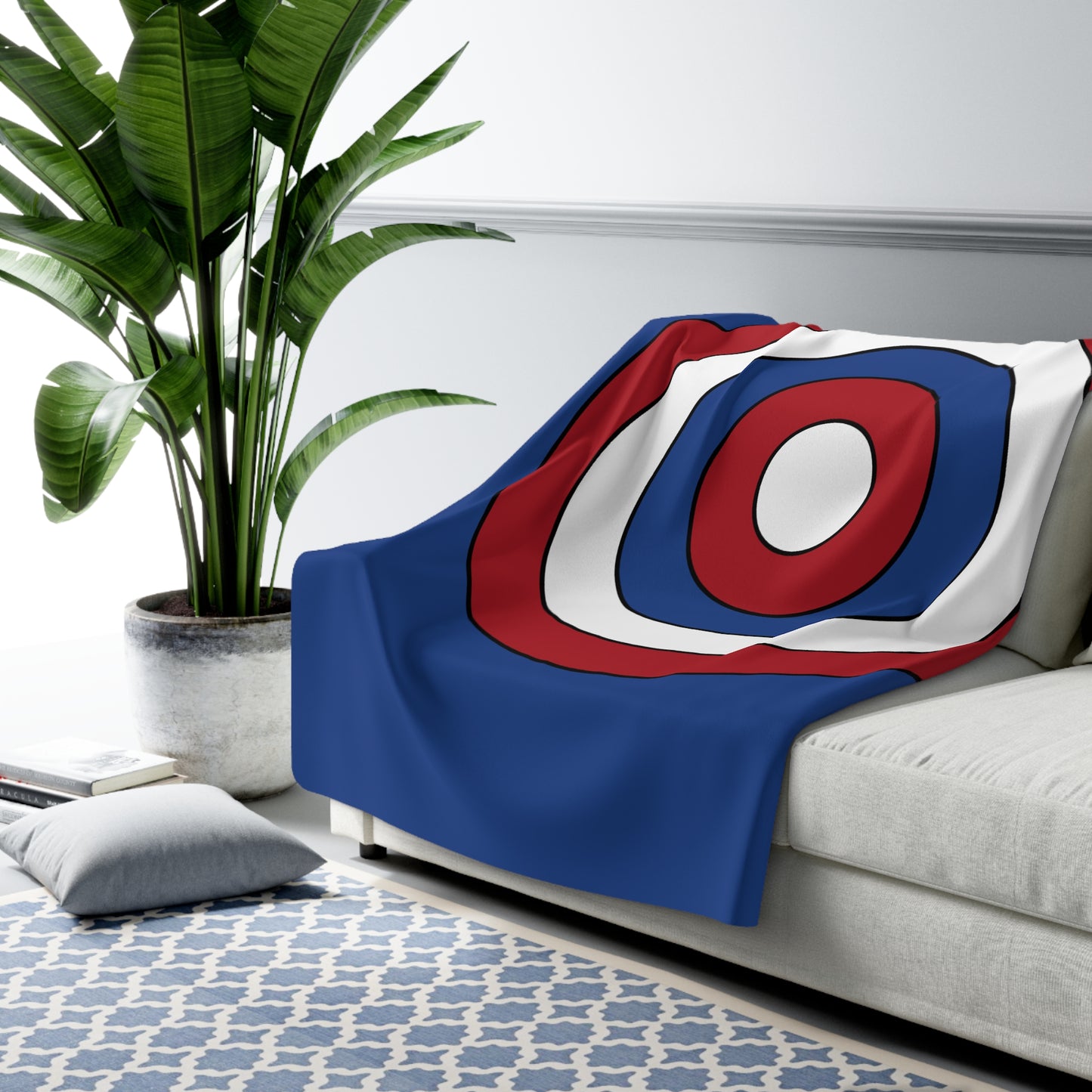 Caribbean Netherlands Retro Target Blanket Throw