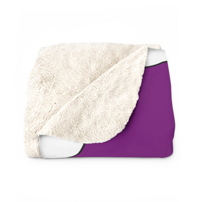 Purple, White Retro Polka Dots Blanket Throw