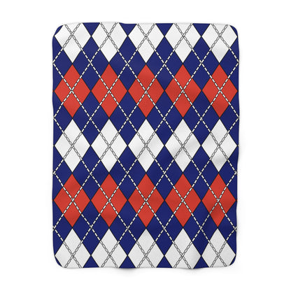 Cabo Verde Retro Argyle Blanket Throw