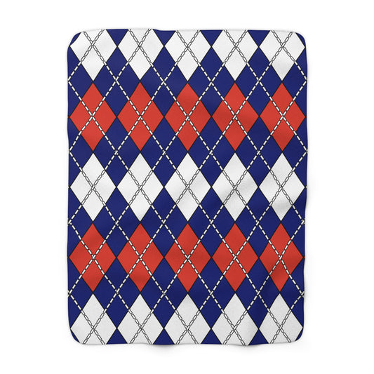 Cabo Verde Retro Argyle Blanket Throw