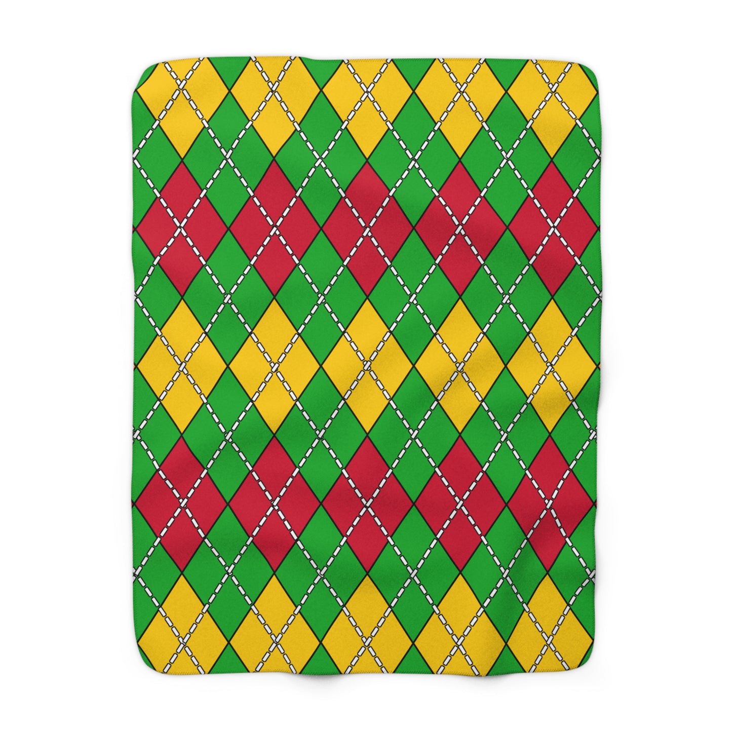 Sao Tome And Principe Retro Argyle Blanket Throw