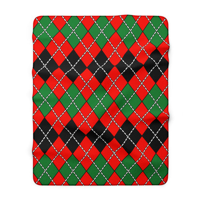 Malawi Retro Argyle Blanket Throw