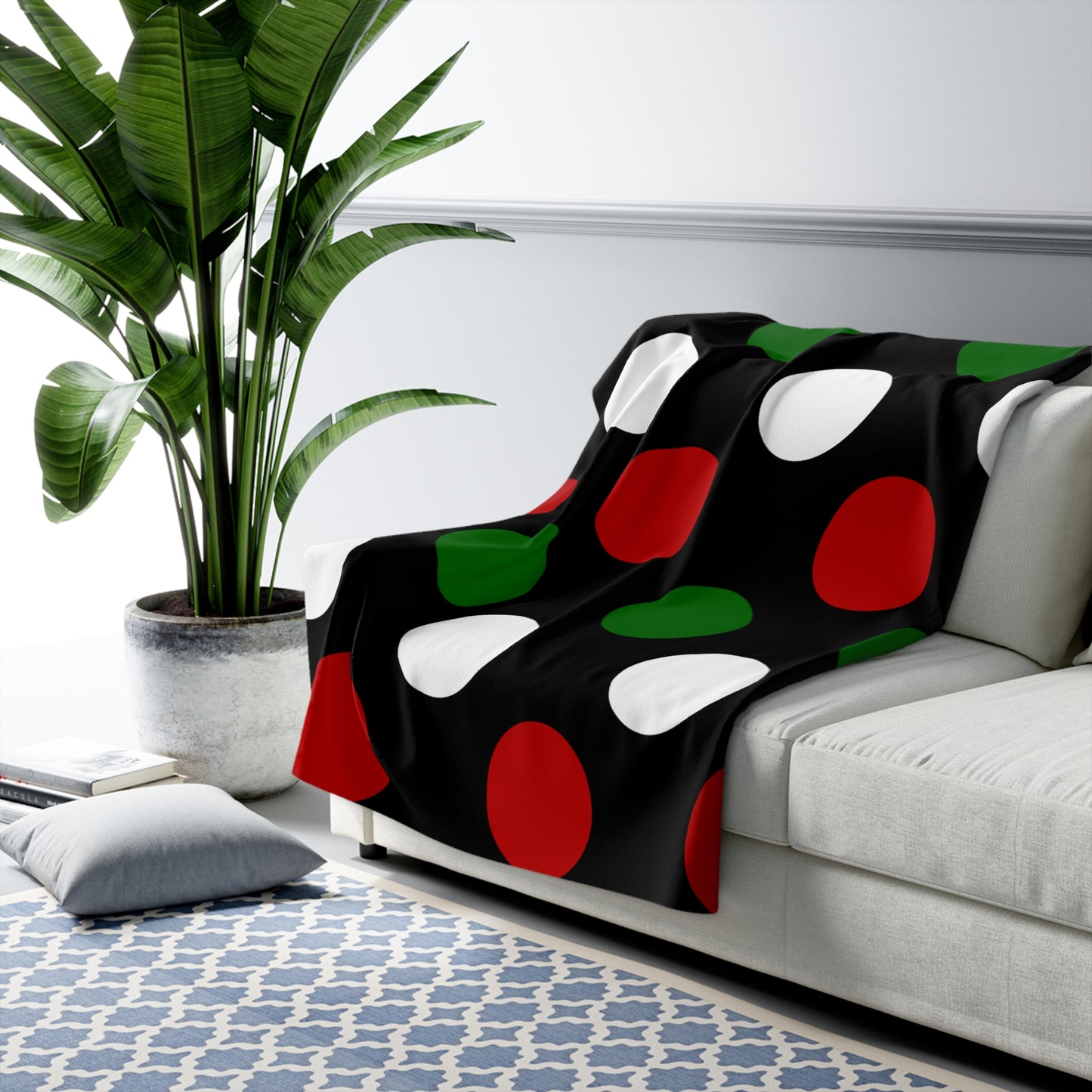 Kenya Retro Polka Dots Blanket Throw