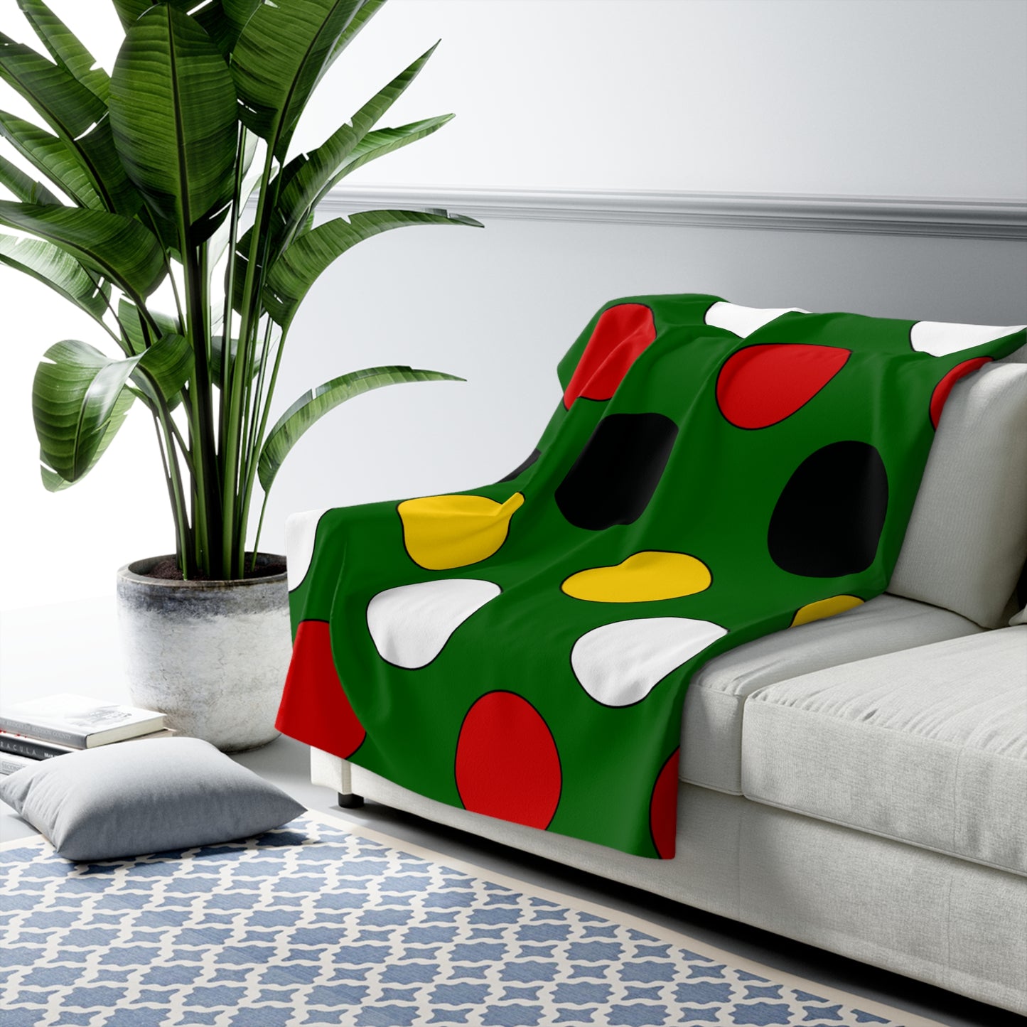Zimbabwe Retro Polka Dots Blanket Throw