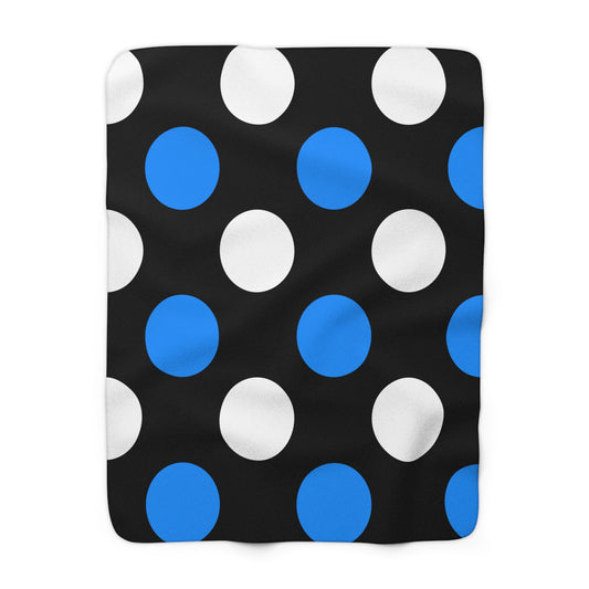 Estonia Retro Polka Dots Blanket Throw