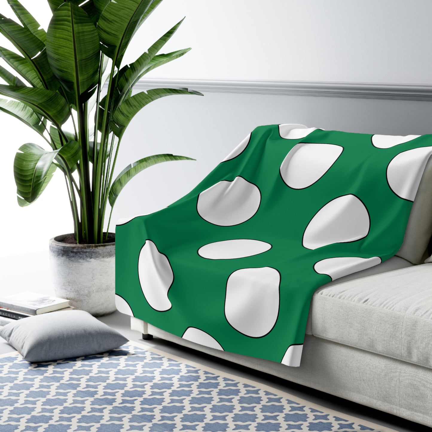 Nigeria Retro Polka Dots Blanket Throw