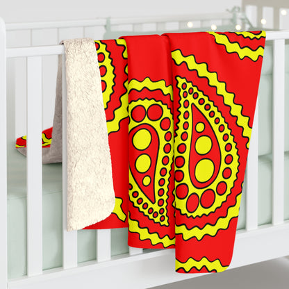 Kyrgyzstan Retro Paisley Blanket Throw