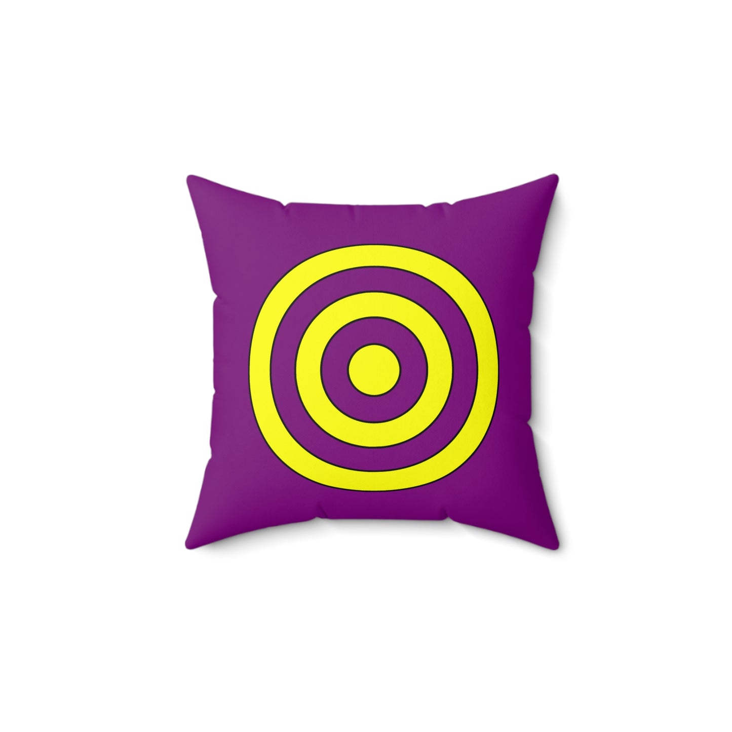 Purple, Yellow Retro Target Cushion Pillow