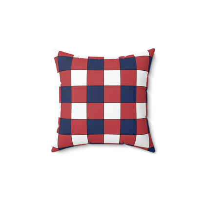United States of America (USA) Retro Check Cushion Pillow