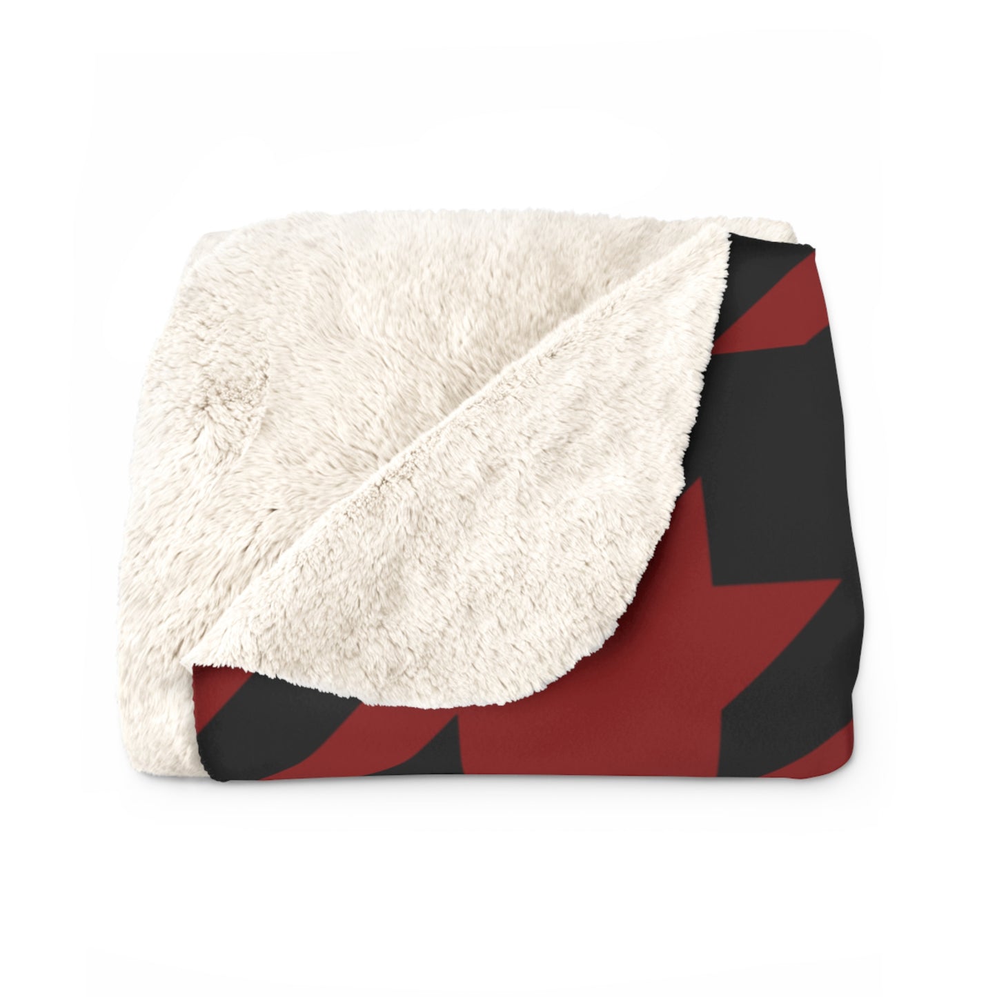 Dark Red, Black Retro Houndstooth Blanket Throw