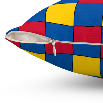 Aland Islands Retro Check Cushion Pillow