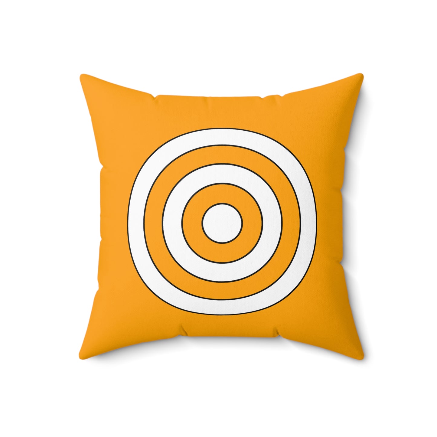 Orange, White Retro Target Cushion Pillow