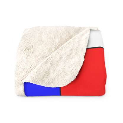Red, White, Blue Retro Check Blanket Throw