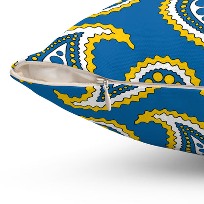 Canary Islands Retro Paisley Cushion Pillow