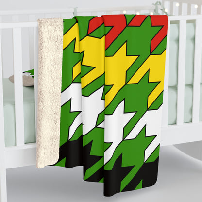 Guyana Retro Houndstooth Blanket Throw