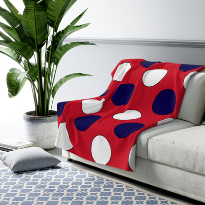 Bermuda Retro Polka Dots Blanket Throw