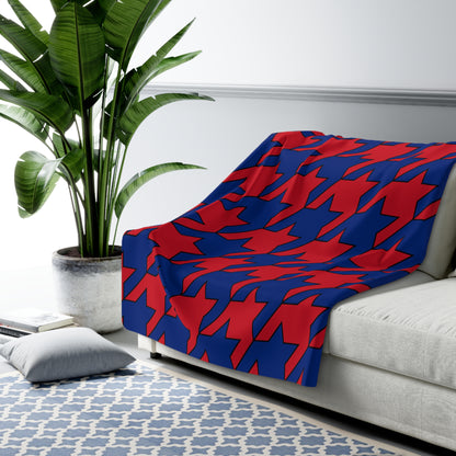 Liechtenstein Retro Houndstooth Blanket Throw