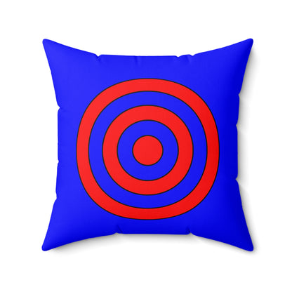 Blue, Red Retro Target Cushion Pillow