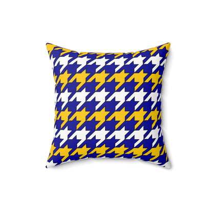 Bosnia And Herzegovina Retro Houndstooth Cushion Pillow