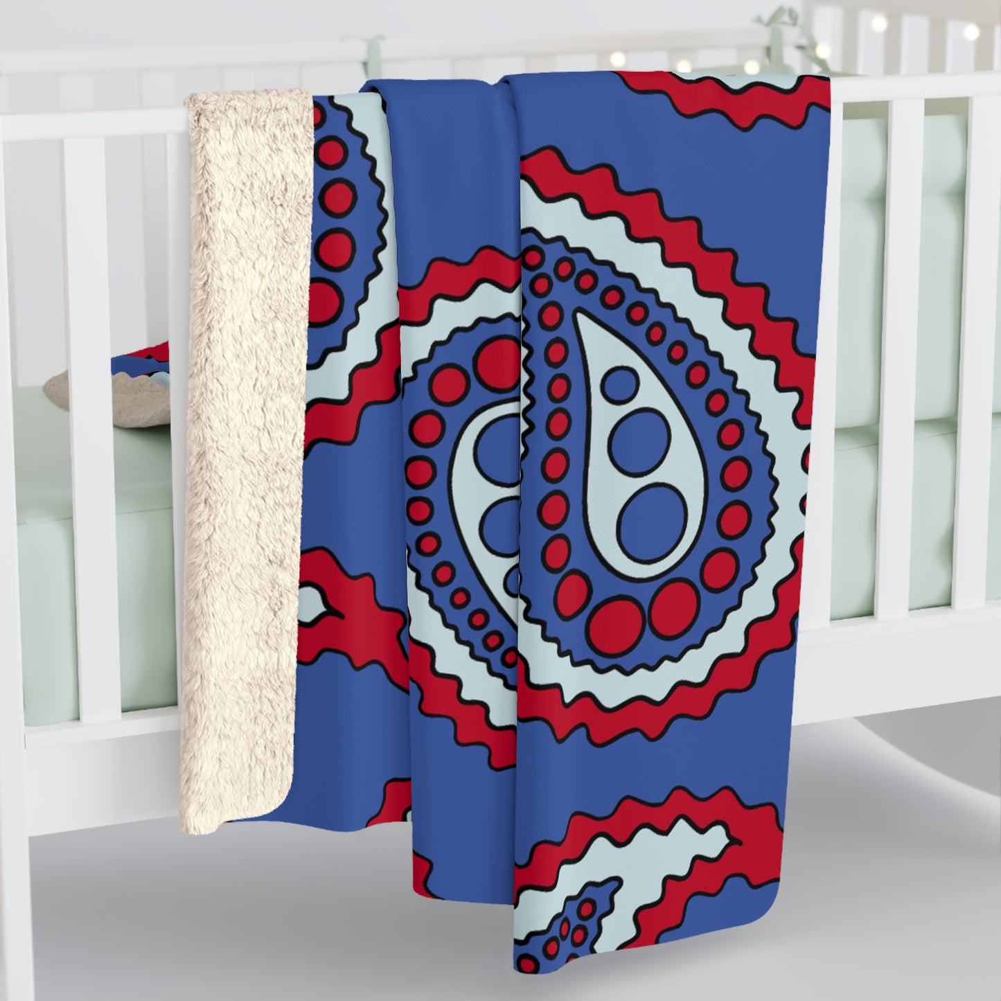 Guam Retro Paisley Blanket Throw