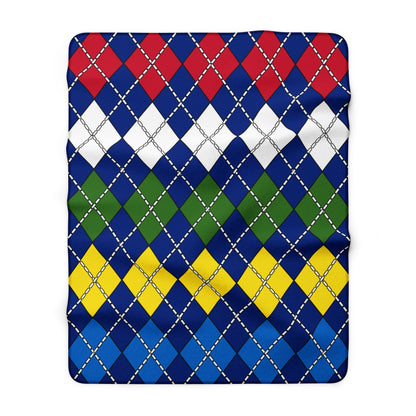 Pitcairn Retro Argyle Blanket Throw