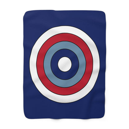 Falkland Islands Retro Target Blanket Throw