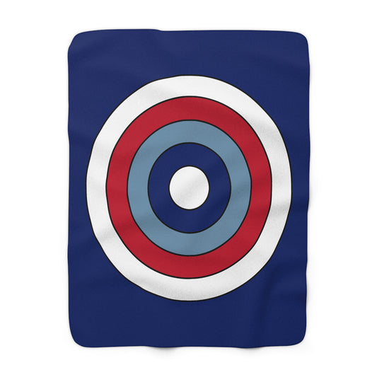 Falkland Islands Retro Target Blanket Throw