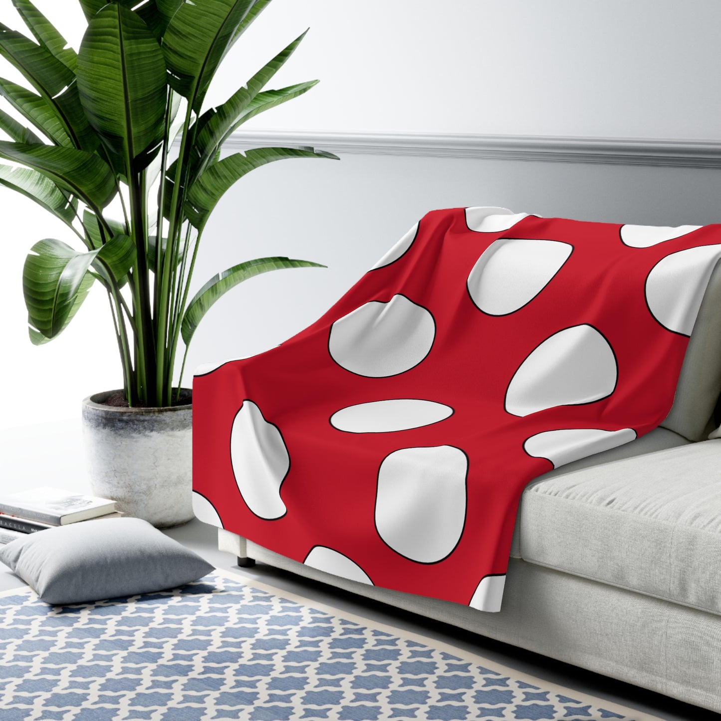 Malta Retro Polka Dots Blanket Throw