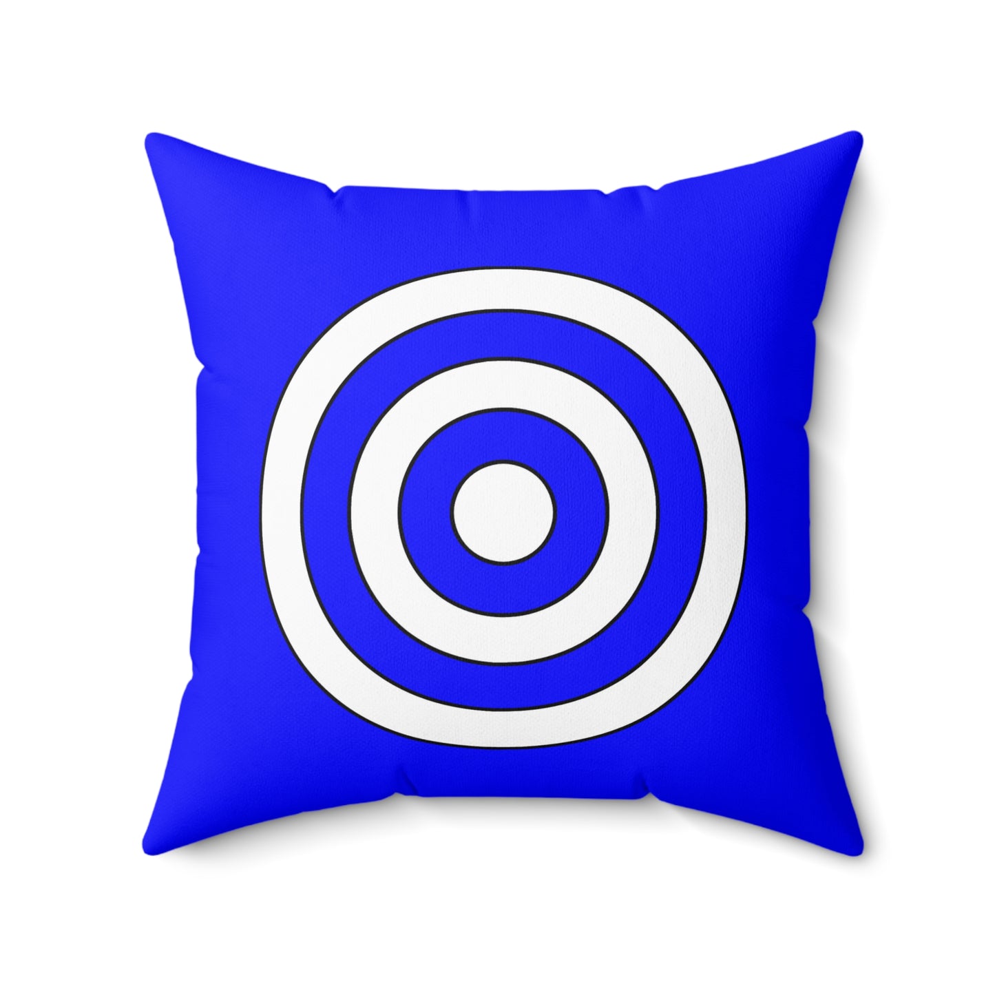 Blue, White Retro Target Cushion Pillow