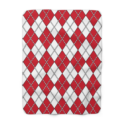 Jersey Retro Argyle Blanket Throw