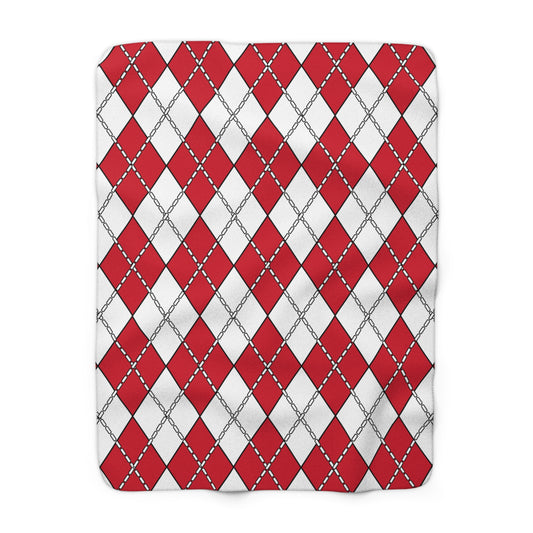 Jersey Retro Argyle Blanket Throw