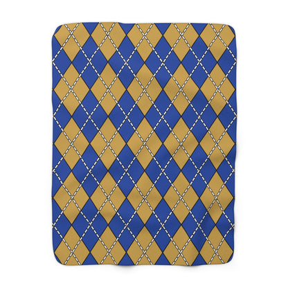 Kosovo Retro Argyle Blanket Throw