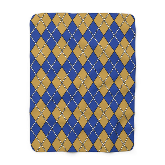 Kosovo Retro Argyle Blanket Throw
