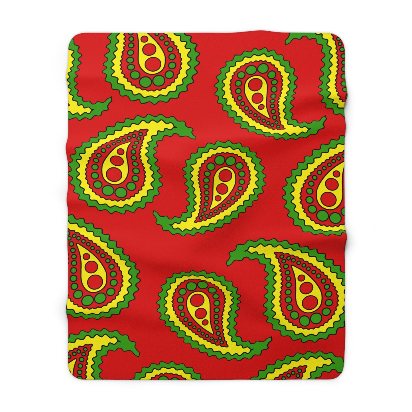 Burkina Faso Retro Paisley Blanket Throw