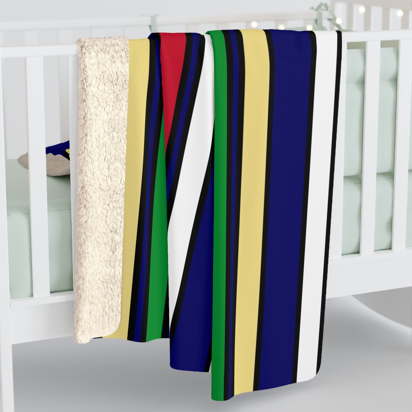 Cayman Islands Retro Stripes Blanket Throw