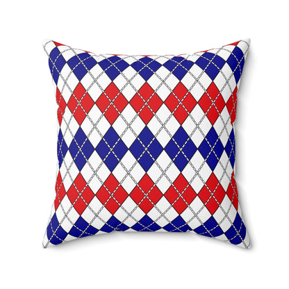 Wallis And Futuna Retro Argyle Cushion Pillow