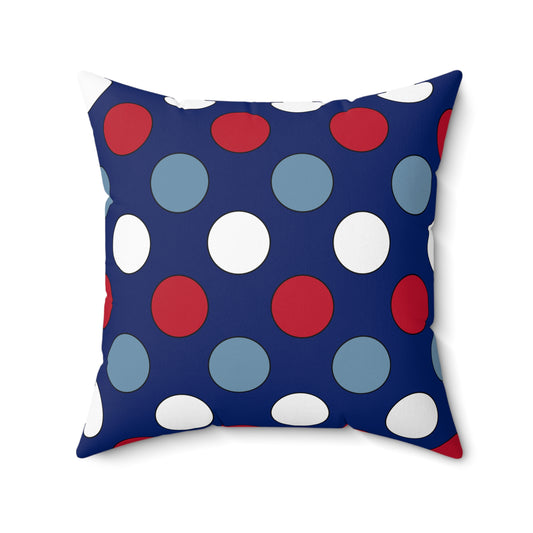 Falkland Islands Retro Polka Dots Cushion Pillow