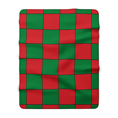 Turkmenistan Retro Check Blanket Throw