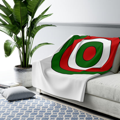 Tajikistan Retro Target Blanket Throw