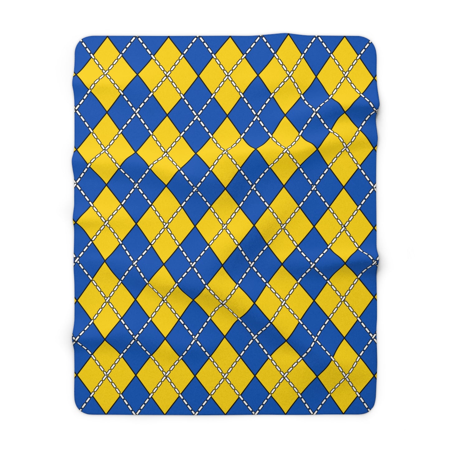 Ukraine Retro Argyle Blanket Throw