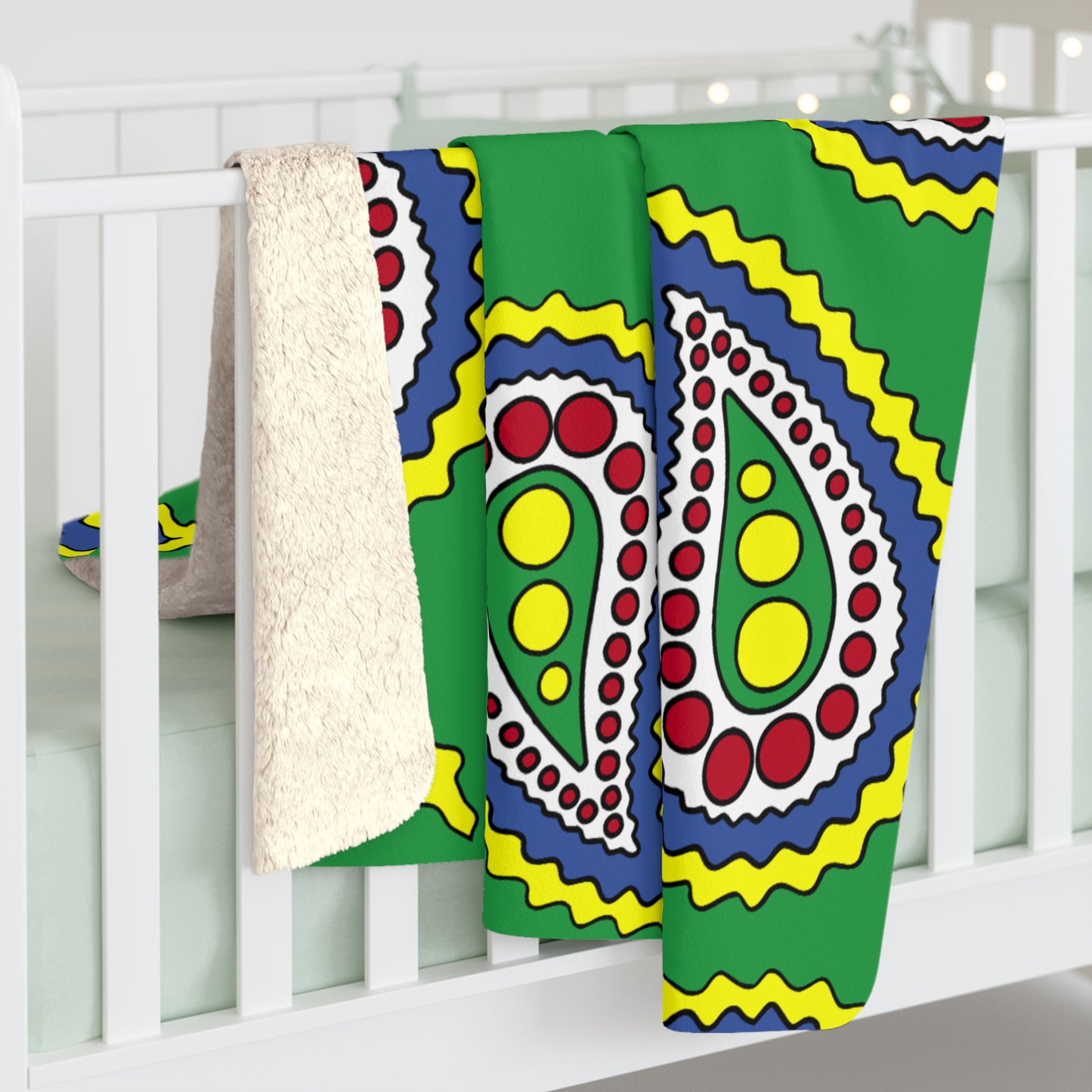 Comoros Retro Paisley Blanket Throw