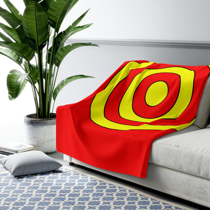 Kyrgyzstan Retro Target Blanket Throw