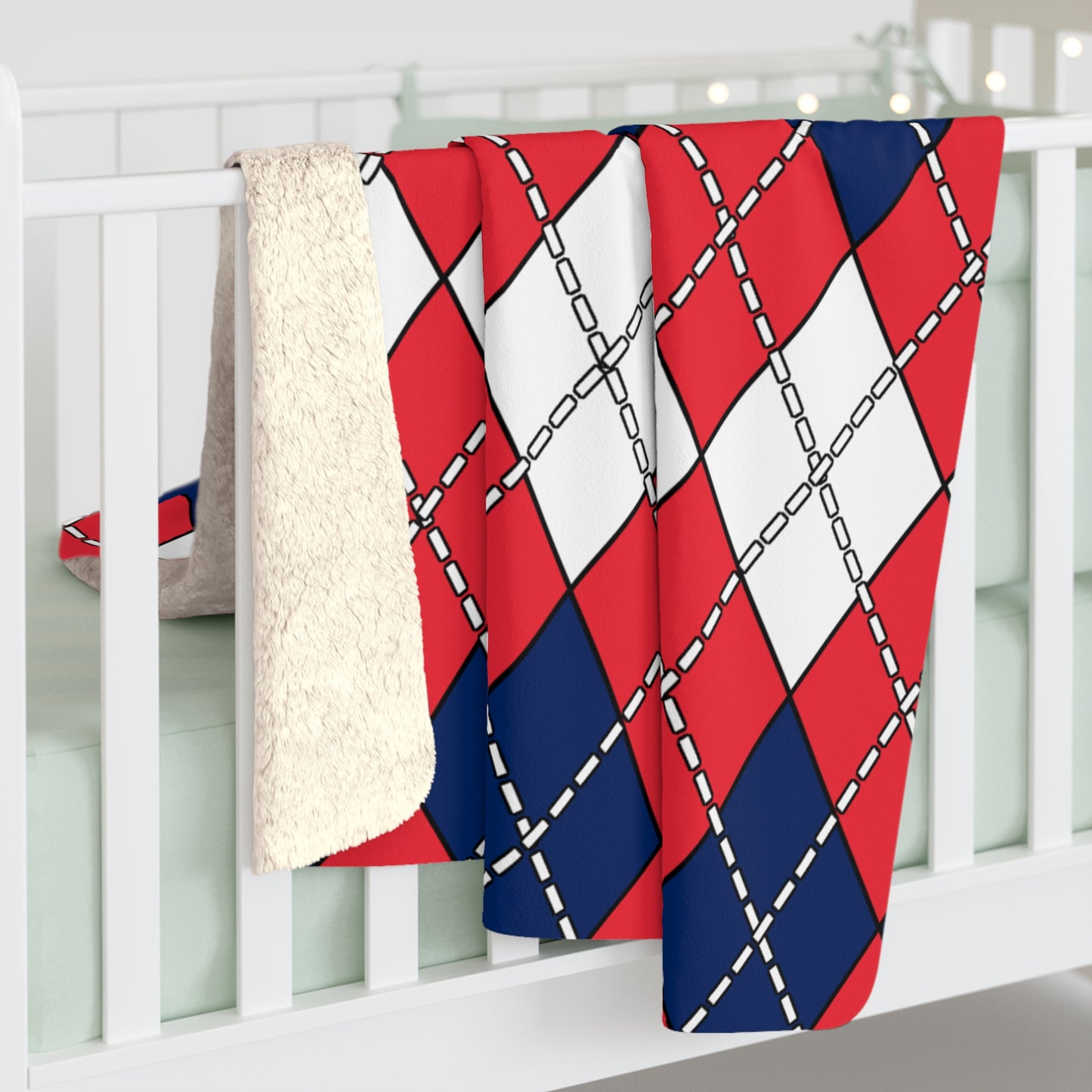 Norway Retro Argyle Blanket Throw