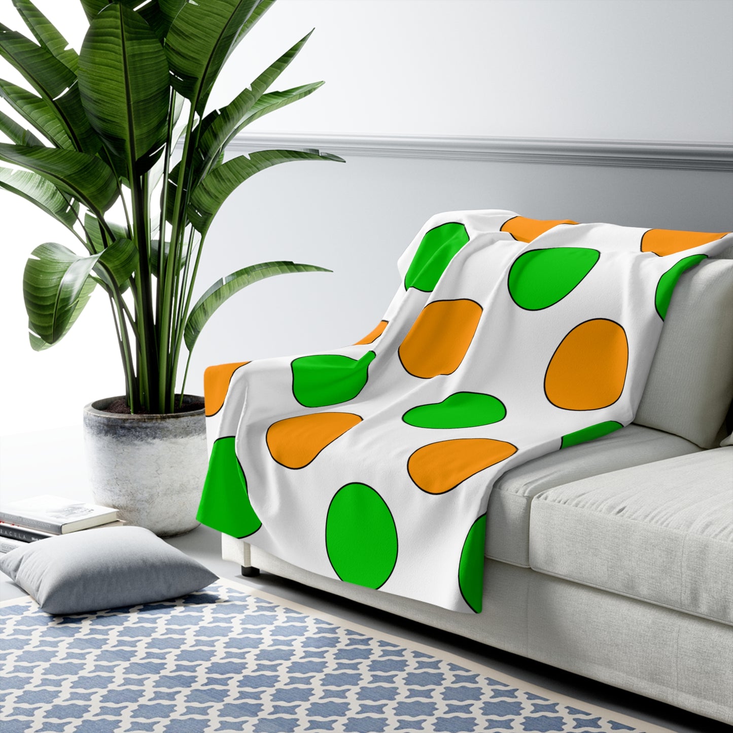Cote Divoire Retro Polka Dots Blanket Throw