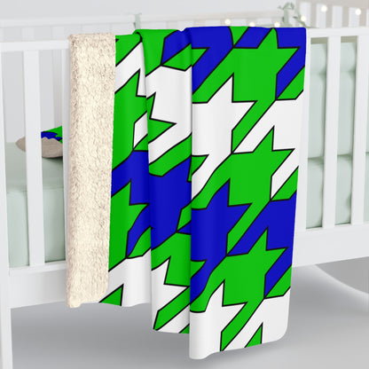 Sierra Leone Retro Houndstooth Blanket Throw