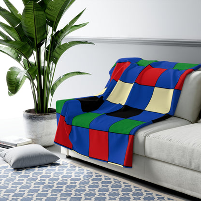 South Sudan Retro Check Blanket Throw