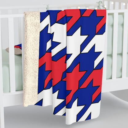 Sint Maarten Retro Houndstooth Blanket Throw